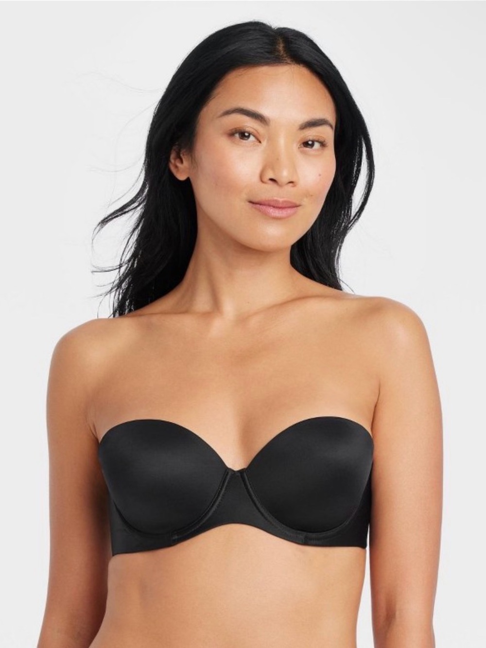 Auden Women's Lightly Lined Strapless Bra Black 36D
